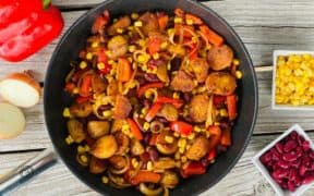 vegane mexikanische Kartoffelpfanne