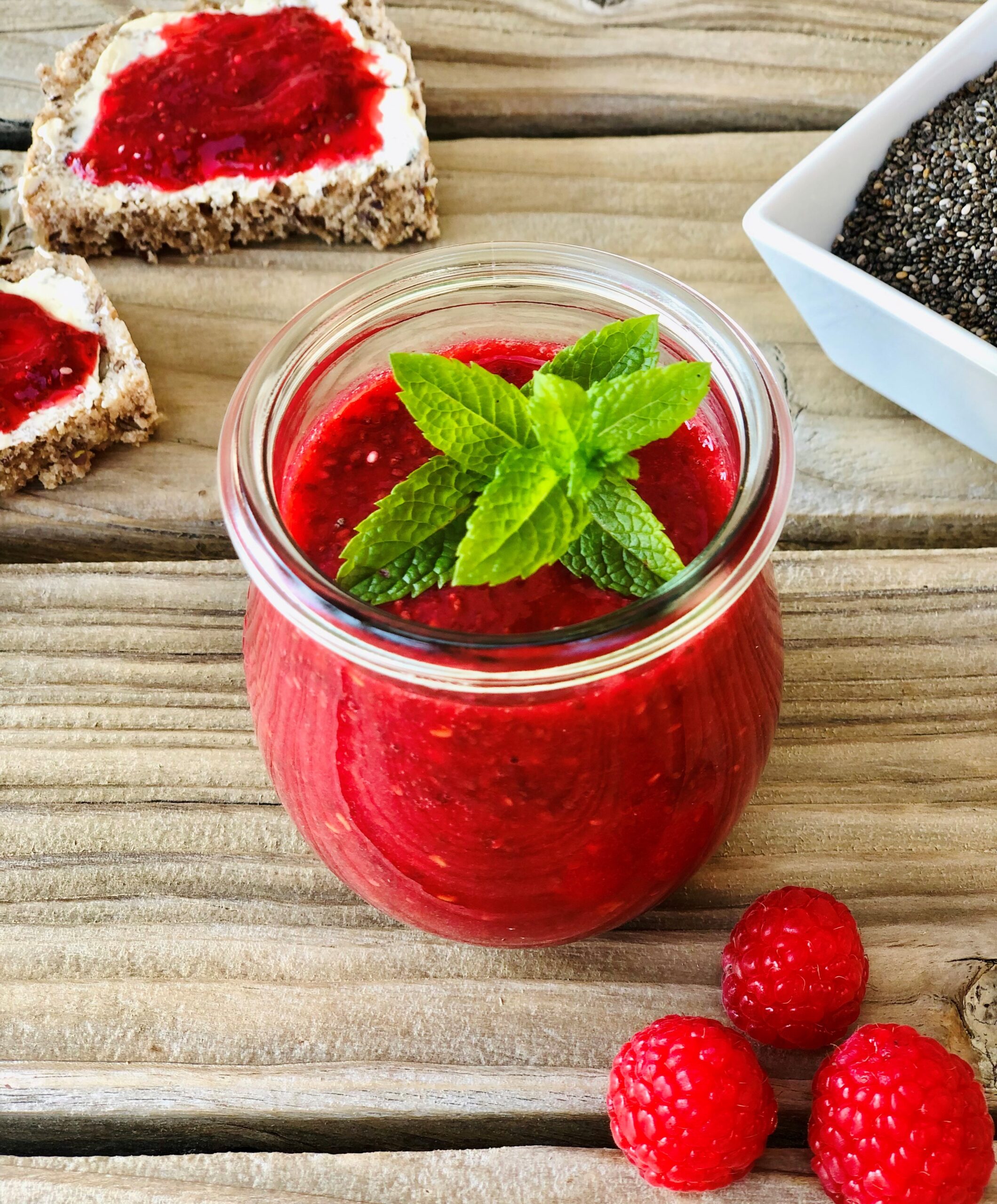 gesunde Chia Marmelade selber machen, zuckerfrei und vegan