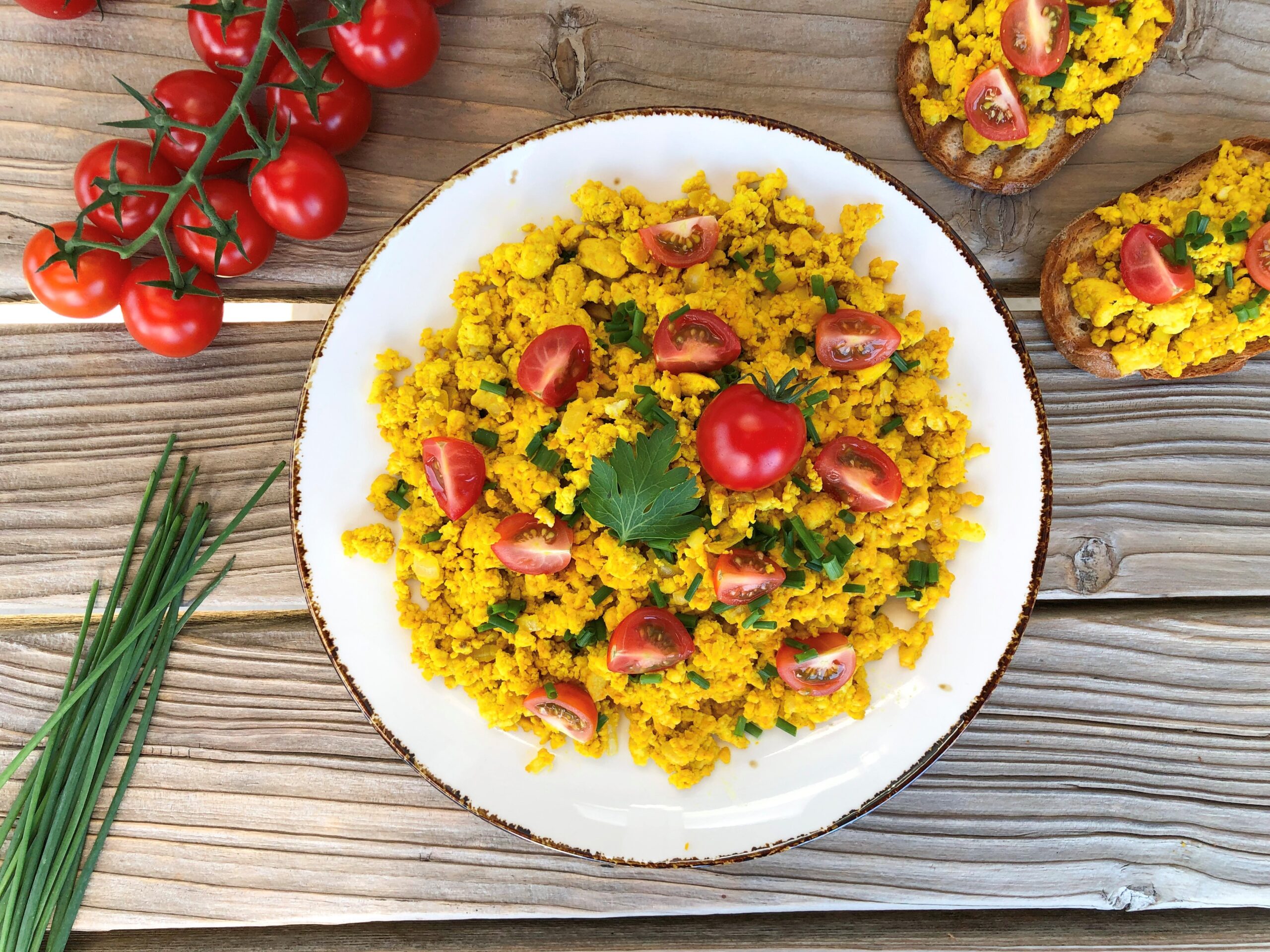 leckerstes veganes Rührei aus Tofu mit Kala Namak (Rührtofu)