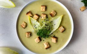 leckerste Chicorée-Kartoffel Suppe, vegan