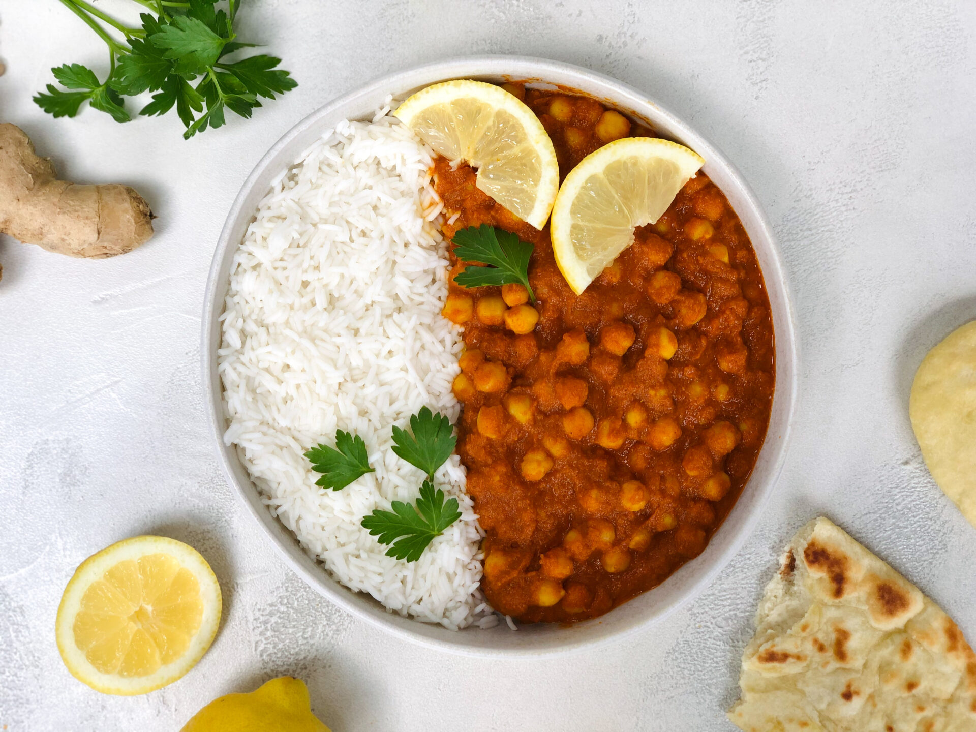 Chana Masala: indisches Kichererbsen-Curry, vegan