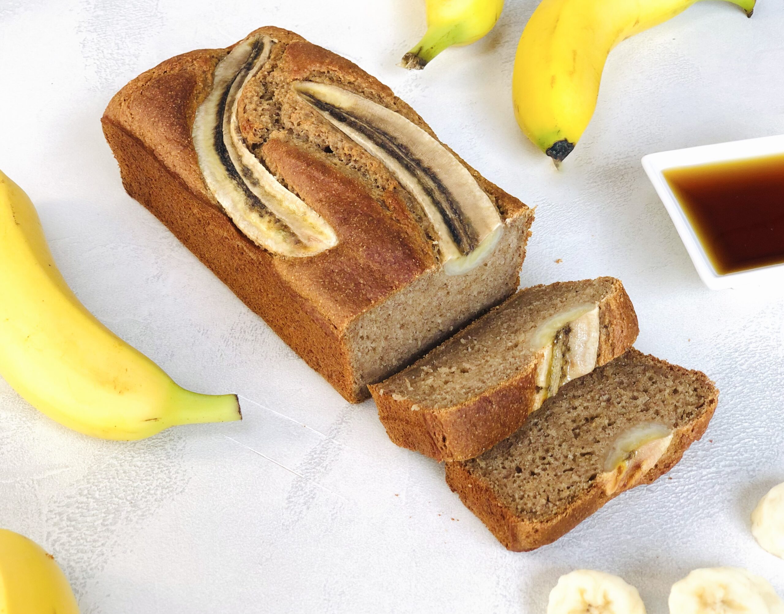 leckerstes, luftiges Bananenbrot, vegan und industriezuckerfrei